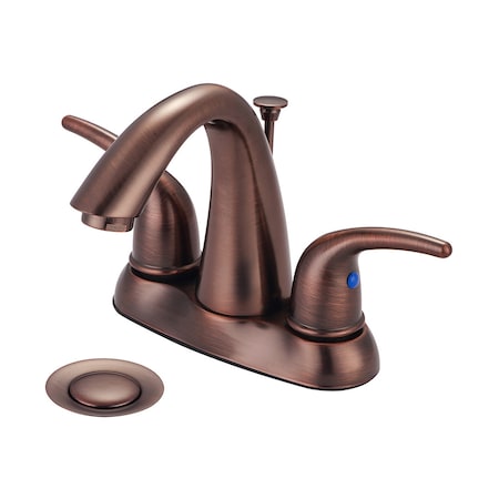 Olympia Faucets Two Handle Bathroom Faucet, NPSM, Centerset, Oil Rubbed Bronze, Center-Center Fitting Size: 4" L-7570-ORB
